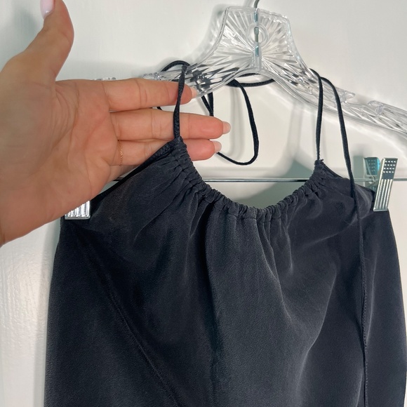 Rag & Bone 100% Silk Black Halter Top Size S – Minimalist Luxe Blouse - Picture 4 of 10